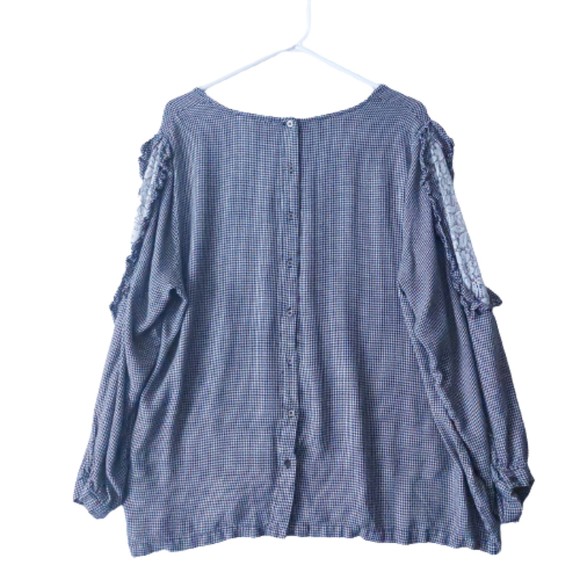 Jane and Delancey Black & White Houndstooth Long Sleeve Top Women's Sz 2X - Picture 2 of 15